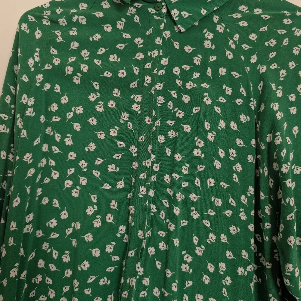 H&M Green Floral Midi Dress - Picture 3 of 3
